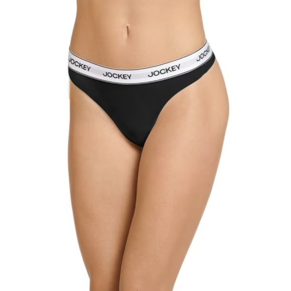 Jockey Essentials Women's Cotton Stretch Thong - XXL
